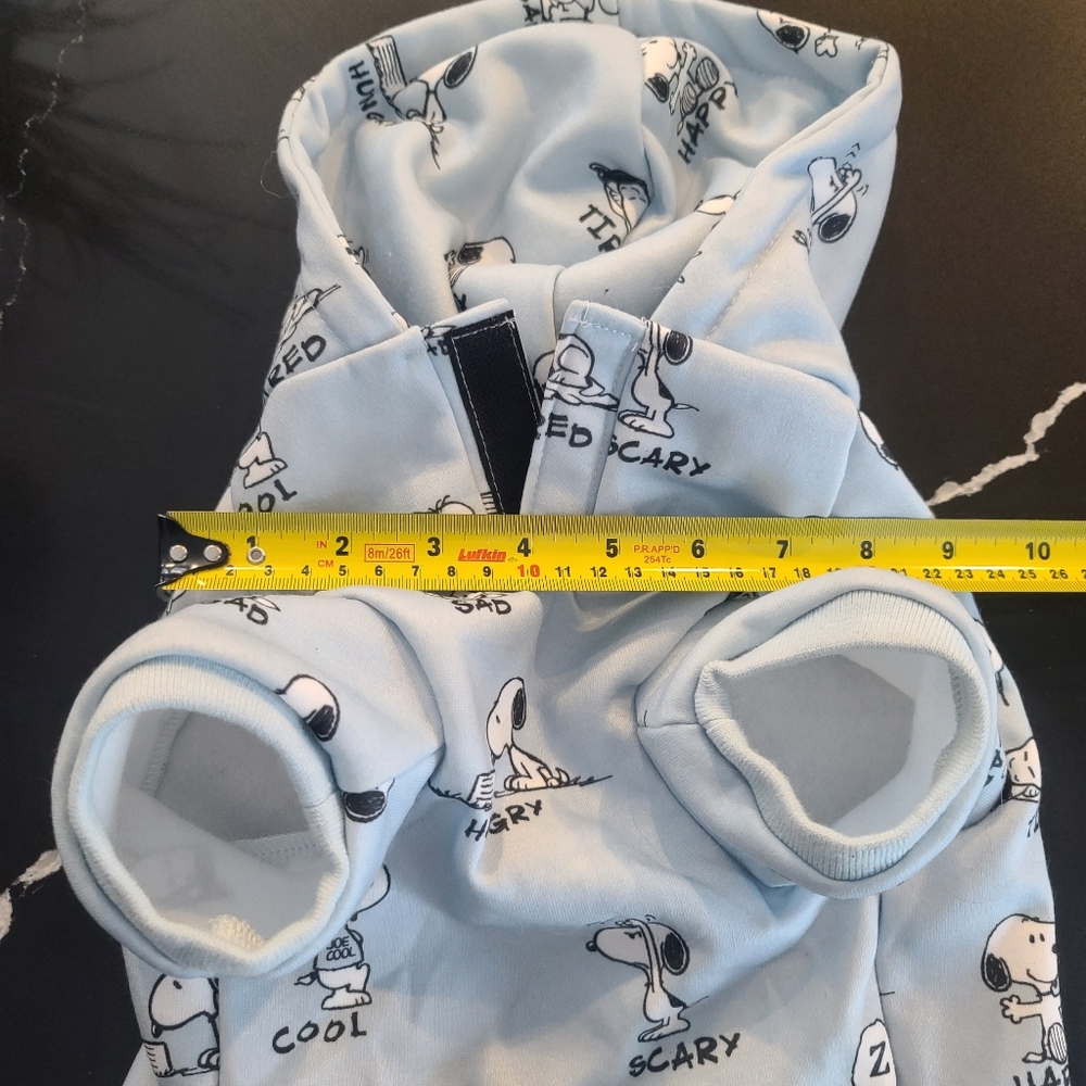 Nwot Snoopy Light Blue Dog Hoodie. Small, Fits Like A Medium - Picture 10 of 10